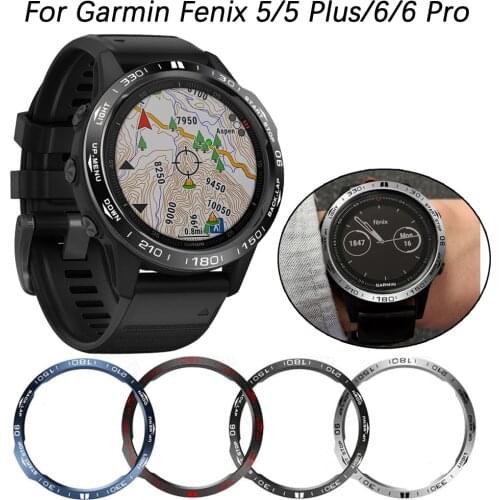 For Garmin Fenix 6 Pro Smart Watch Ring Bezel Styling Frame Fenix 5 Plus Case Cover protector metal Ring Anti Scratch Protection