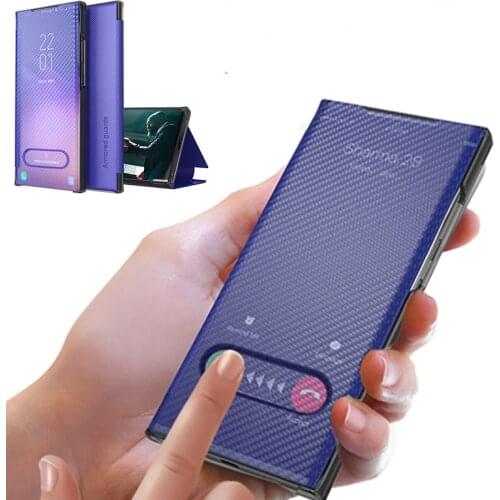 No Flip To Answer Phone Case For Iphone 13 11 Pro Max 12Mini Coque Iphones Xs Xr 7 8Plus Se20 Bracket Carbon Fiber Pattern Cover