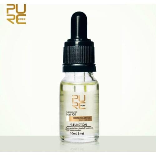 PURC Coconut Oil Extract Hair Care Product Loss Prevention Dandruff Hair Make Hair Smooth Soft Treatment Hair 10ml