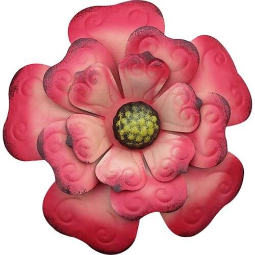 Exquisite 3D Wrought Iron Sun Flower Ornaments Home Wall Decor Pendant Villa Courtyard Garden Metal Flower Sunflower Ornaments