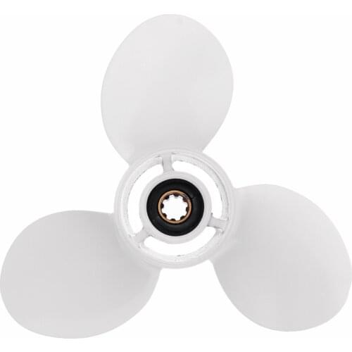 Marine Propeller Outboard Propeller 683-45943-00-EL Aluminum Alloy 8 Spline Tooth 3 Blades For Yamaha 9.9-20HP 9 1/4 x 10 1/2