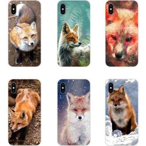 For Apple iPhone X XR XS 11 12Pro MAX 4S 5S 5C SE 2020 6S 7 8 Plus ipod 5 6 Soft TPU Covers Anime fox funny foxs lovely Cute Fox