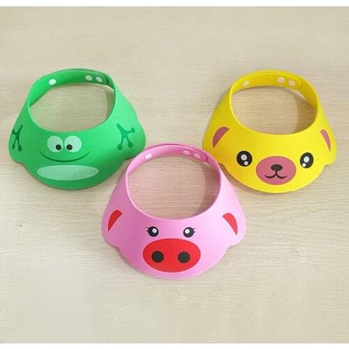 New Adjustable Infant Shampoo Hat Four-speed Cartoon Shower Cap Childrens Bath Visor Hat Baby Bathing Accessories Protect Ears