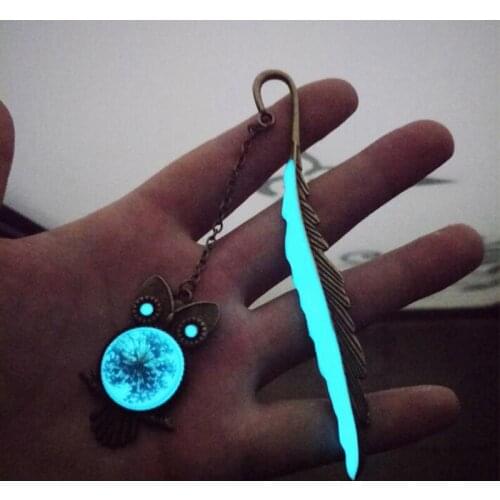 Wholesale 10pcs * Metal Bookmark Luminous Feather Bookmark Whale / owl etc