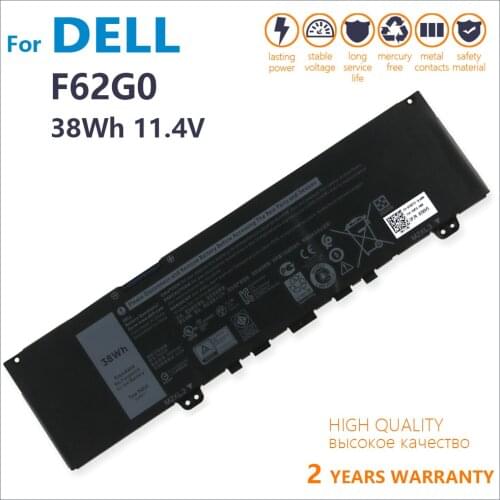 Genuine F62G0 Laptop Battery For Dell Inspiron 13 5370 7370 7373 Vostro 5370 RPJC3 F62GO CHA01 RPJC3 Notebook Batteries 11.4V