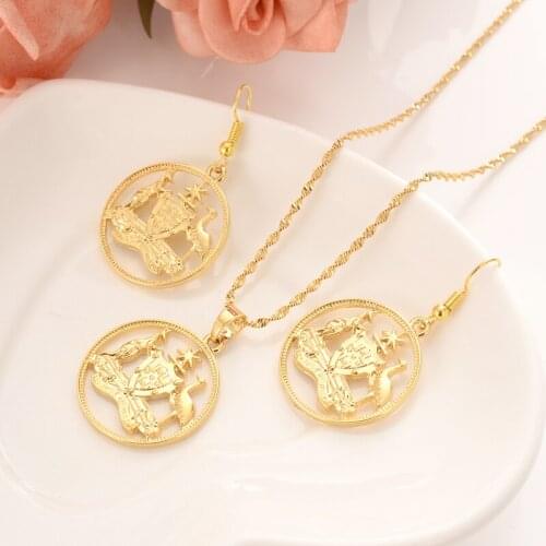 Australia Kangaroo Necklace Chain earrings Pendant Fashion New Choker Jewelry sets For Women Teens Girl Charms Jewelry dropship