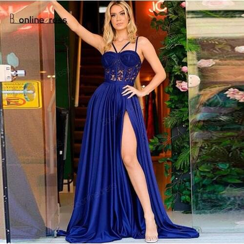 Elegant Prom Dresses Tulle A-Line Long Prom Dress Spaghetti Strap Floor Length Formal Party Gown Prom Gowns robe-de-soiree