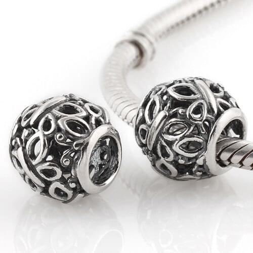 Authentic 925 Sterling Silver Charm Bead Openwork Butterfly Beads Fits European Style Charm Bracelet & Snake Chain For Women DIY