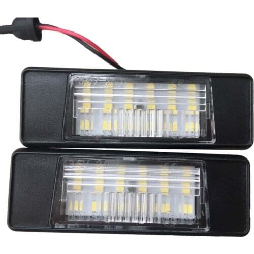 2pcs Car Rear LED Number License Plate Light Lamp for X-Trail JUKE Qashqai Versa T3ED