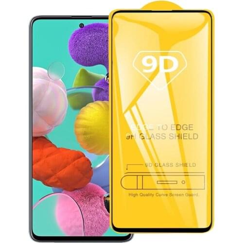 For Galaxy A51 9D Full Glue Full Screen Tempered Glass Film