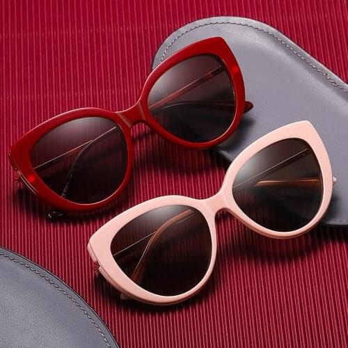 Fashion Cat Eye Magnet Polarized Sunglasses Female Vintage 2 In 1 Anti-blue light Prescription Glasses frame women Eyewear UV400