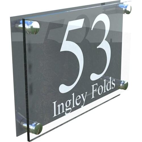 House number Modern Perspex Steel Aluminium Perspex Acrylic House Number Wall Plaque Sign Door sign