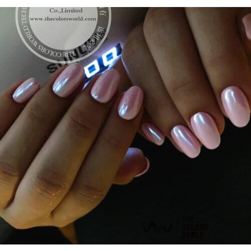 TCWZ671-W Tridimensional twinkling diamond White color pearlescent powder color shifting magic for nail art or others