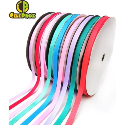 100Yards Grosgrain Rib Satin Ribbon Gift Packing Material DIY Bow Clip Craft Decor Wedding Party Decoration Gift Wrapping Supply