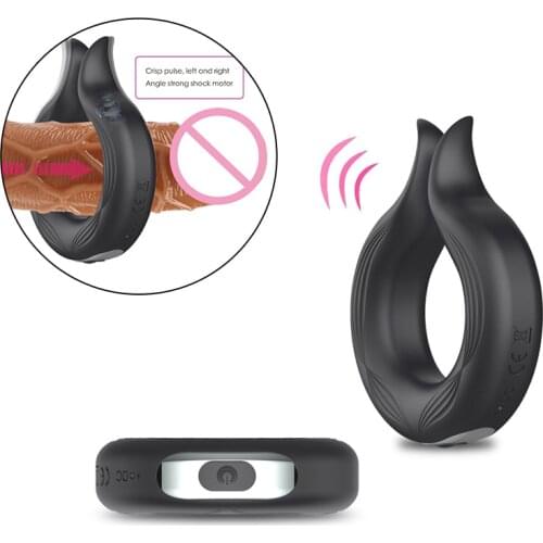 Adult Products Rechargeable Silicone Vibration Lock Ring for Men with Delayed Masturbation Device Cock Rings Cock Ring Anal Plug