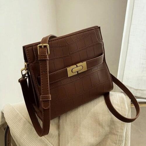 Women Vintage Handbags 2021 Famous Brand Ladies Crossbody Bag Female Stone Pattern Shoulder Bag for Girls Sac New Messenger Bags