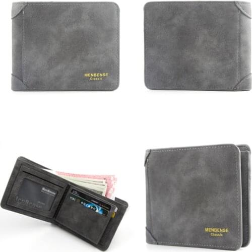 New frosted mens wallet short large capacity fashion casual wallet wallet multifunctional business wallet