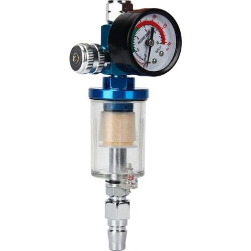 1PCS Spray Paint Gun Kit Air Regulator Gauge & In-line Air Oil Water Separator Filter Pneumatic Pressure Regulating Valve