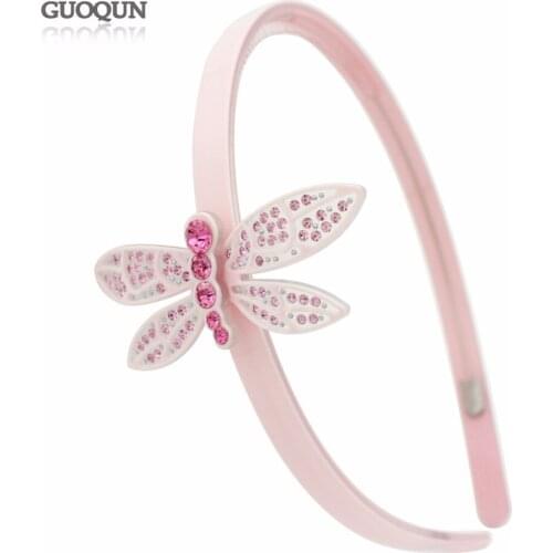 2pcs Vintage Hair Band - Dragonfly Hair Accessory - Trendy Rhinestone Hair Jewelry Ornament for Women Lady Hair Tiara Prom Wear