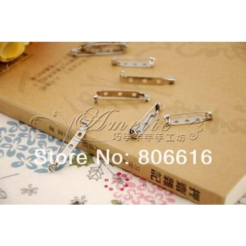 25MM 150Pcs Nickel Color Brooch Pin Safety Pins Connectors Hoops Clasps Metal Jewelery Findings Accessories