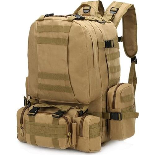 50L Outdoor Backpack Molle Military Tactical Backpack Rucksack Sports Bag Waterproof Camping Hiking Backpack For Travel