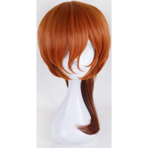 Anime Bungo Stray Dogs Chuya Nakahara Chuuya Wigs Orange Ombre Heat Resistant Synthetic Hair Party Cosplay Wig + Wig Cap