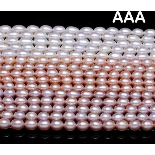 Natural Freshwater Pearl Bead High Quality Rice Shape Charms Pearls Loose Beads for Jewelry Making DIY Elegant Necklace Bracelet