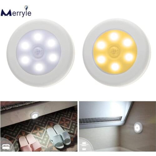 Human Body Induction LED Night Light PIR Infrared Motion Sensor Cabinet Wall Lamp Light Control Battery Night Lamp for Bedroom
