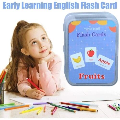 Baby Early English Learning Flash Cards Pocket Flash Cards Preschool Montessori Educational Toys Letters Alphabet ABC Numbers