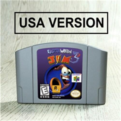 Earthworm Jim 3D For 64 Bit Game Cartridge USA Version NTSC Format