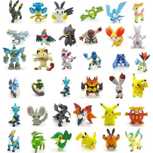 2-4cm 24-144pcs Takara Tomy Pokemon Action Figure Toys Pikachu Mini Figures Model Toy Pikachu Anime Kids Doll Birthday Toy Gift