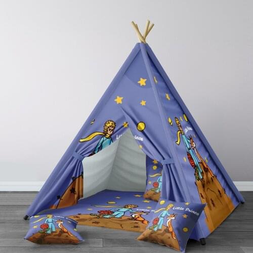Play Tent for Kids Wigwam Portable Indoor Playground Tents Children Bedrooms Blue Boy Fox Rose Model 226