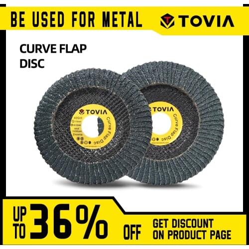 TOVIA 115/125mm Curve Flap Disc Metal Polishing Wheel Zirconia Radial Sanding Disc for Metal Stainless Steel Abrasive Disc