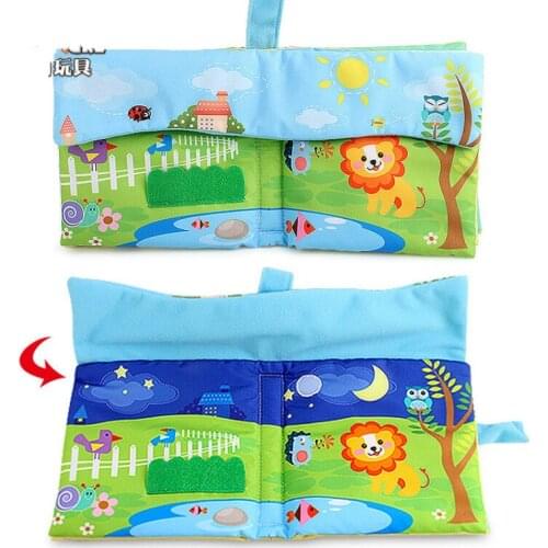 Big Baby Cloth Soft Books Early Childhood English Self-adhesive 3D Handmade Children Cloth Book Cartoon Animal Creative KidsToys