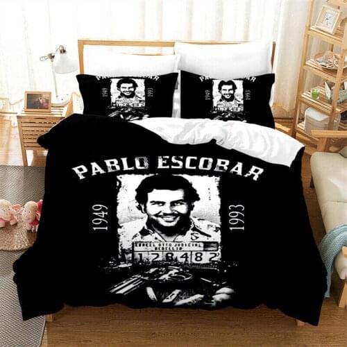 Pablo Escobar Bedding Set 2/3Pcs Duvet Cover & Pillowcase(s) 3D Printed Quilt Cover Home Textile Gift