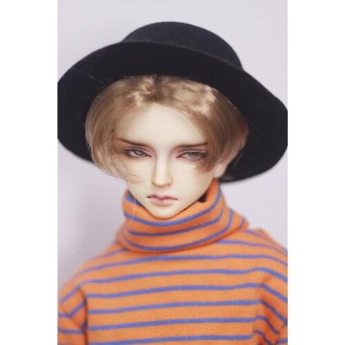 BJD doll fake wig fit in 1/31/41/6Uncle size fashion split joker Oba Ai-bean short hair good grooming fake hair black grey brown