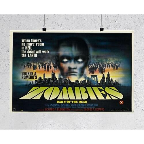L421 DAWN OF THE DEAD Movie Classic Zombies Silk Fabric Poster Art Decor Indoor Painting Gift