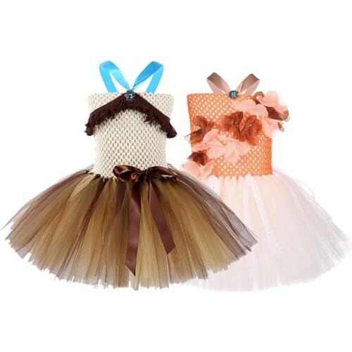 Cute Girls Sea Theam Party Dresses for Girl Summer Princess Tutu Flowers Dress Halloween Cosplay Role Clothing Beach Theam Dress