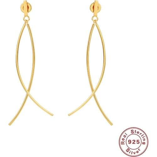 Fashion Simple Long Curve Drop Earrings For Women Geometric Spiral Wave Dangle Ear Line Jewelry Brithday Friendship Gift