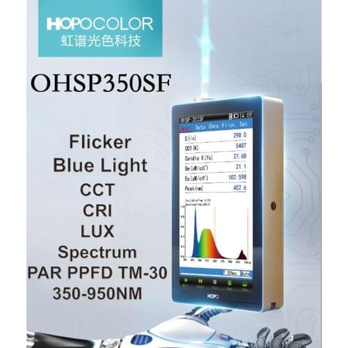 OHSP350SF Full Function Spectrometer TM-30 PAR PPFD Flicker Tester Meter 350-950nm