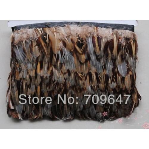 Wholesale!Ringneck Pheasant Plumage Feather Fringe Natural Colour 10 yards trim Height5-6CM,feather decoration,pheasant feathers