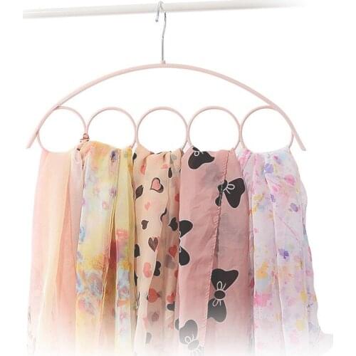 5 hole scarf hangers plastic ring organizers neck tie and belt receive a case link display racks