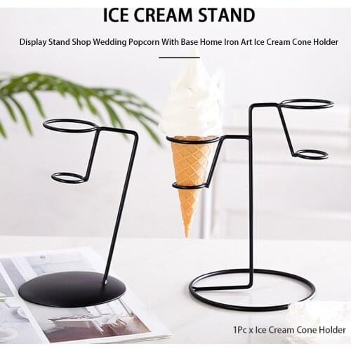 Ice Cream Cone Holder Display Stand Birthday Wedding With Base Popcorn Reusable Restaurant Sushi Hand Rolls Sweets Shop Party