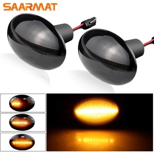 Flowing Water Blinker Dynamic Turn Signal Light For BMW MINI Cooper R56 R57 R58 R59 CL-R56-LSM-SM Side Marker Flashing Indicator