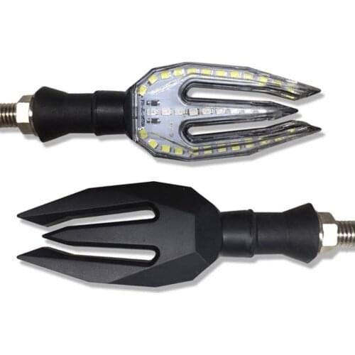 Durable Super Bright Universal Motorcycle Signal Lamp Running Light Motorbike Dual-use DRL Turn Signal Light