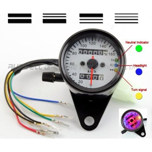 Motorcycle Speedometer Backlit Dual RETRO VINTAGE Odometer Gauge for HONDA Monkey Dax Mini Trail Z50 J R VTX 1300 1800 750