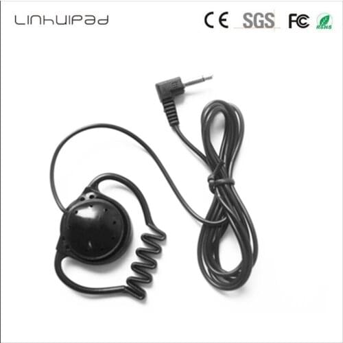 Linhuipaad 3.5MM stereo plug black ear hook earphone for Tour company, tour guide system leasing,simultaneousReceiving system