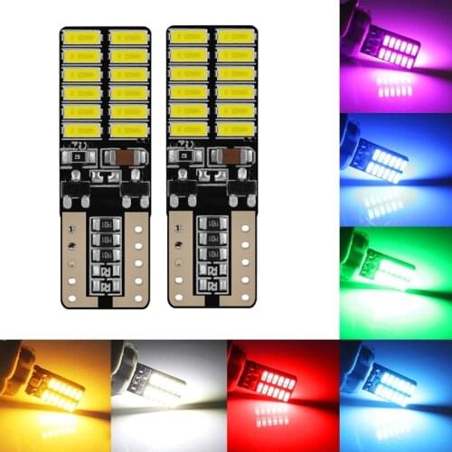 100X t10 Led Auto Lamp Cars From w5w Canbus 4014 24SMD 8W 6000K Light Emitting Diodes Independent Bulb Excellent Producto White