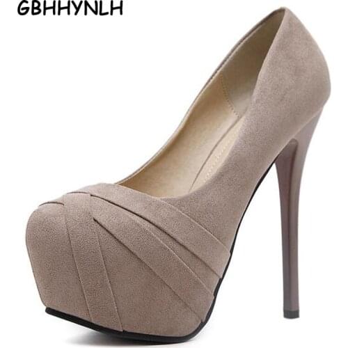 Nude pumps women heels fashion black pumps party shoes beige pumps wedding shoes woman 2018 ladies pumps sexy high heels D1298
