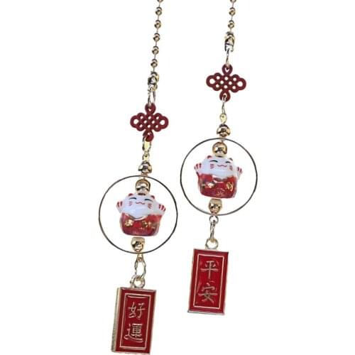 Fortune Cat Interior Lucky Cute Beautiful Handmade Car Pendant Interior Supplies Drop Shipping Hot China Style